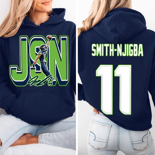 Discover JSN Seattle Football Hoodie, Seattle Football Sweatshirt Hoodie, Vintage Seattle Sweatshirt, Seattle Gift For Fan, JSN Seattle