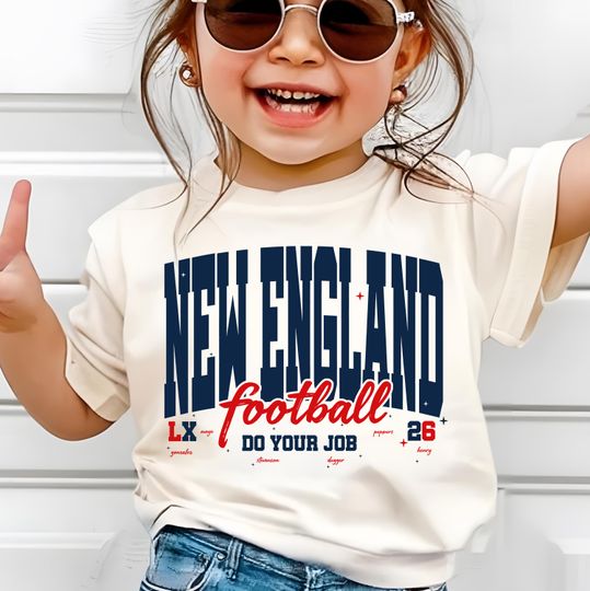 Discover New England Football Vintage Shirt, 2026 New England Champions Football Lovers Gift For Kids