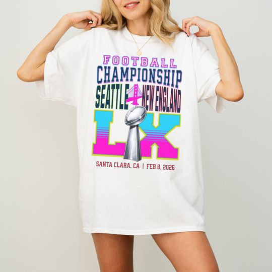 Discover Football Championship Shirt, New England vs Seattle Championship Game Tee, Patriot and Seahawk Football Shirt,  2026 Keepsake Crewneck Tee