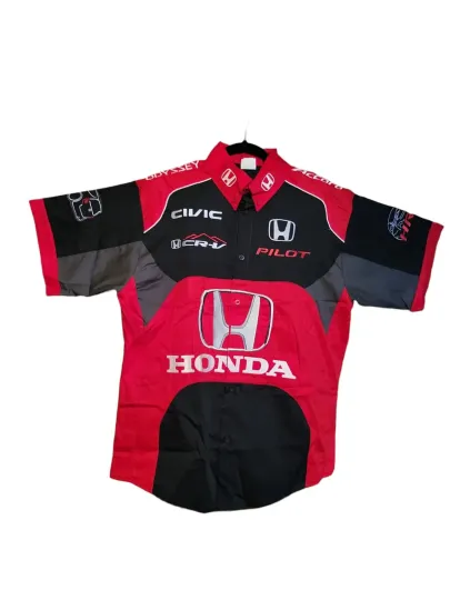 Discover Honda Sport Scuderia Racing Team hawaiian button down Shirt, racing top