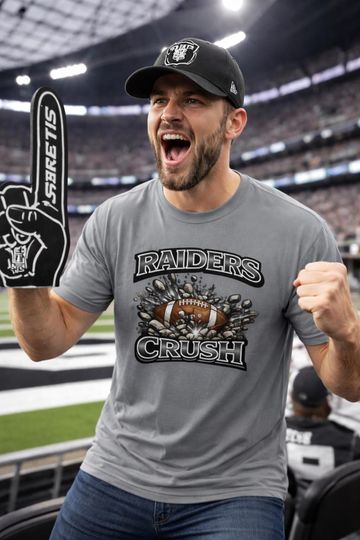 Raiders Crush T-Shirt - Las Vegas Football Fan Tee