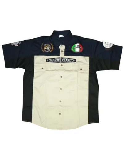 Classic Garage Racing Team Hawaiian Button Down Shirt, aloha racing top