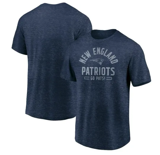 Discover New England Patriots Men's Heathered Football T-Shirt
