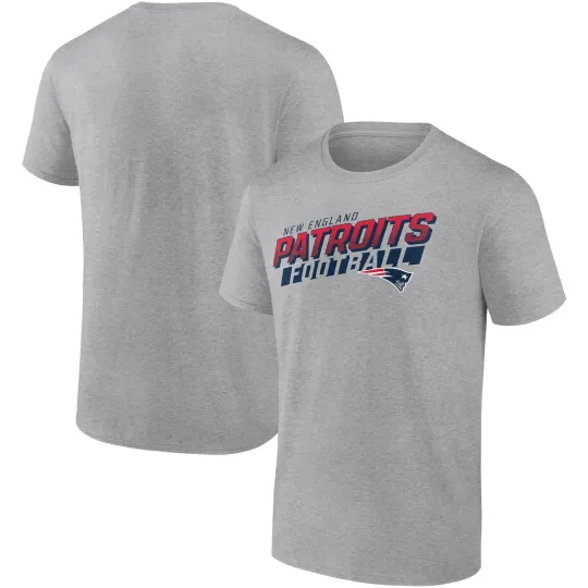 Discover New England Patriots Men’s Gray Short Sleeve T-Shirt with Team Logo