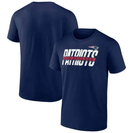 Discover New England Patriots Football Men's Navy Short Sleeve Crew T-Shirt