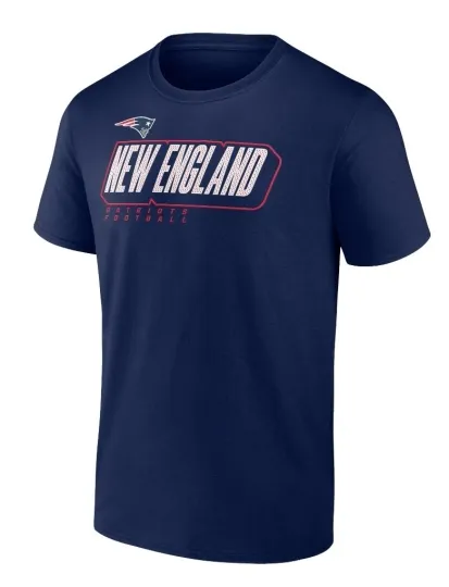 New England Patriots Men's Navy Logo Short Sleeve Crew T-Shirt