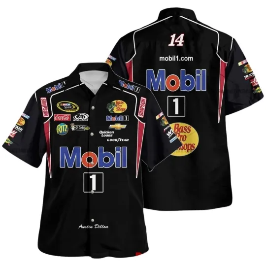 Discover Austin Dillon Mobil 1 Hawaiian Shirt, Team Racing 2013 apparel