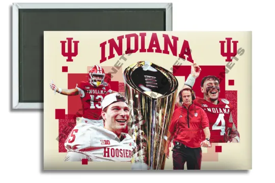 Discover Indiana Hoosiers NCAA Football National Champions Magnet