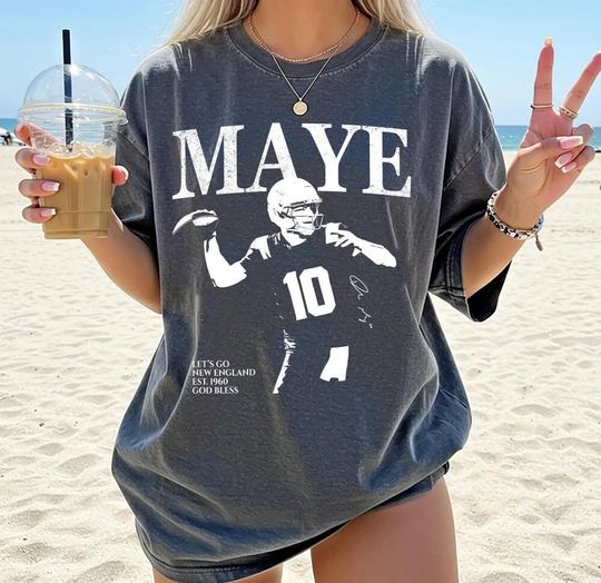 Discover Comfort Colors Maye Vintage T-Shirt, Maye Retro Rap Tee, Game Day Tee, Football Season, Vintage New England Football Shirt, New England Fans