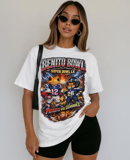 Benito Bowl T-shirt | Patriots vs Seahawks Super Bowl LX