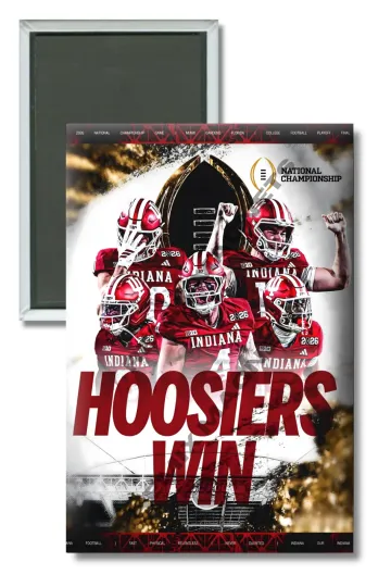 Discover 2025 2026 Indiana Hoosiers NCAA Football Champions Magnet