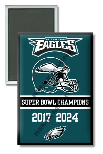 Discover Philadelphia Eagles Super Bowl Champions Banner Magnet 2017 2024