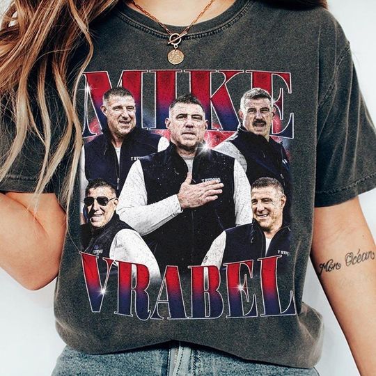 Discover Vintage Mike Vrabel Football Bootleg Comfort Colors Shirt, New England Football Parody Tee