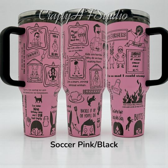 Discover 40oz Bobs Burgers Themed Laser Engraved tumbler