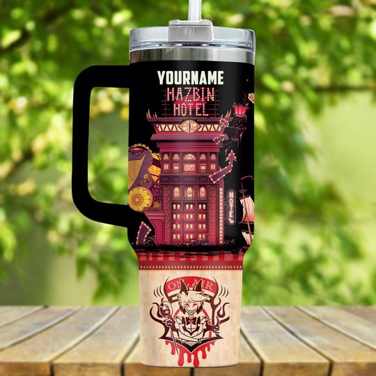 Hazbin Hotel Tumbler 40oz, Custom Hazbin Tumbler Cup, Personalized Anime Stainless Tumbler, Anime Fans Gift