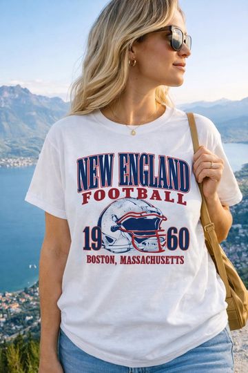 Discover Vintage New England Football T-Shirt, Comfort Colors, Patriots Fan Gift