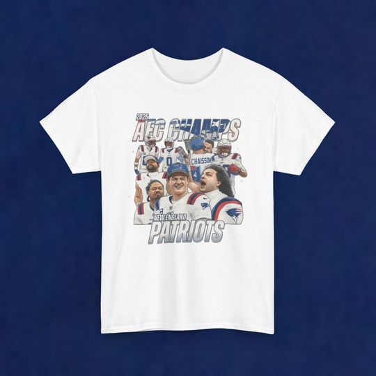 Discover Patriots AFC Champions Graphic Tee | New England Football Shirt Players Sketch