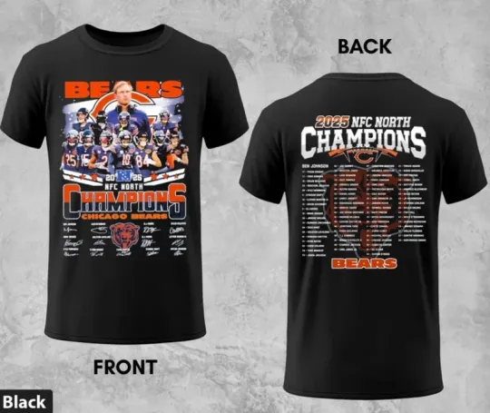 Discover Chicago Team Bears 2025 North Division Champions Tshirt