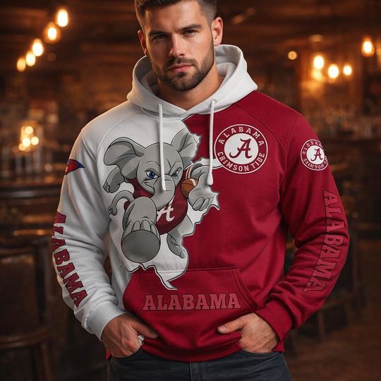 Discover Vintage Albm Football Mascot 3D Hoodie for Men and Women, Trendy 3D Hoodie, Realistic Print Sweatshirt, Cool Unisex Fashion Top