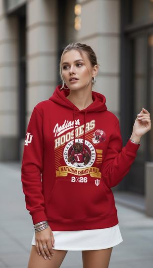 Discover Indiana Hoosier 2026 National Champions 3D Hoodie Unisex Fan Gift S-5XL