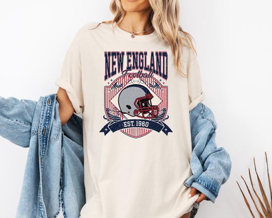 Discover New England Patriots Shirt, Vintage Comfort Colors Tee, Retro Game Day Shirt for Women