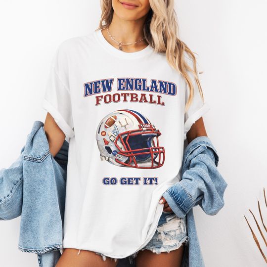 Discover Comfort Colors New England Football Vintage Style,The Pats T-Shirt