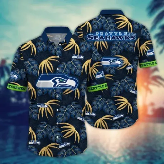 Discover Seattle Football Hawaiian Shirt Beach Vibes Aloha Shirt #1