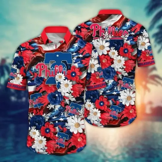 Discover Philadelphia Football Floral Wave Summer Aloha Unisex Hawaiian Shirt V1