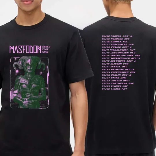 Mastodon Band 2026 World Tour Dates Two Sided T-Shirt