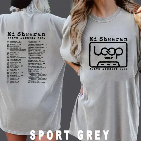 Discover Ed Shee Loop Tour North America 2026 Concert Double Sided T-Shirt