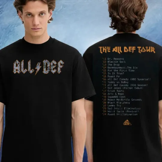 Discover All Def Merch All Def Tour 2026 Schedule Two Sided Unisex T-Shirt