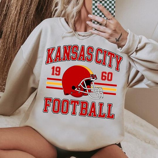 Vintage Kansas City Football Sweatshirt, Game Day Shirt, Kansas City Football Shirt, Vintage Oversized Sport Tee, Retro Football Bootleg