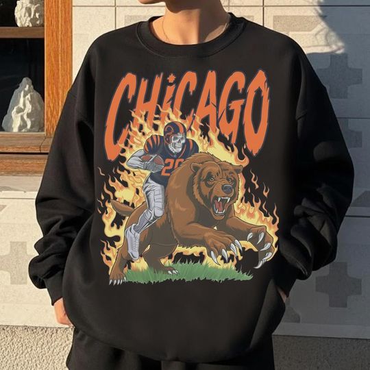 Discover Chicago Football Vintage Style T-Shirt Sweatshirt Hoodie, Retro Chicago Football Graphic Tee, Gift for Chicago Football Fan, Vintage Chicago