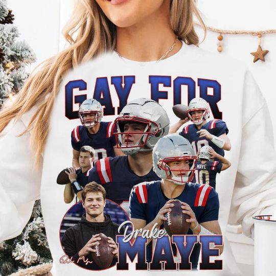 Discover Gay For Maye Football New England Sweatshirt, Maye shirt, Vintage Oversized Sport Tee, Retro American Football Bootleg Gift