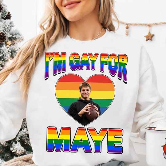 I'm Gay For Maye New England Football Shirt, Maye shirt, Vintage Oversized Sport Tee, Retro American Football Bootleg Gift