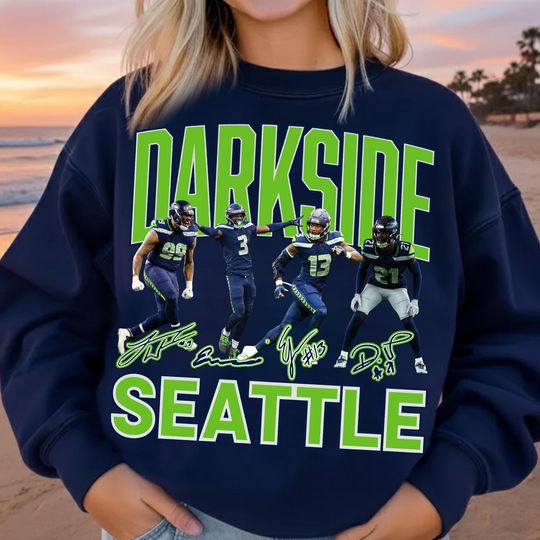 Discover Dark Side Seattle Football Sweatshirt, Seattle Football Mascot Sweatshirt Hoodie, Vintage Seattle Sweatshirt, Seattle Gift For Fan, Seattle