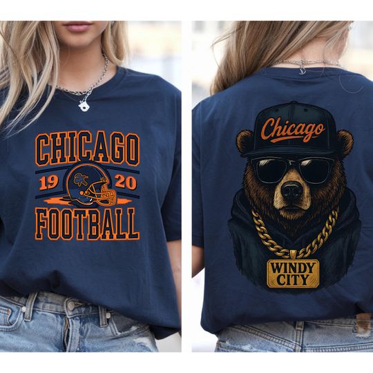 Discover Vintage Chicago Football T-Shirt: 90s Bear Design