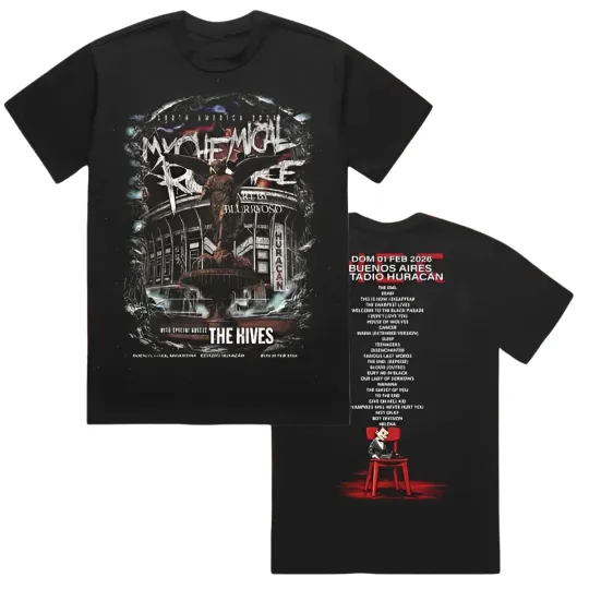 My Chemical Romance Estadio Huracán Concert Artwork South America Tour 2026 Tee