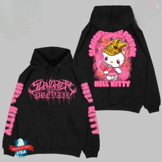 Slaughter To Prevail Hell Kitty Classic 3D Hoodie Gift for Fans