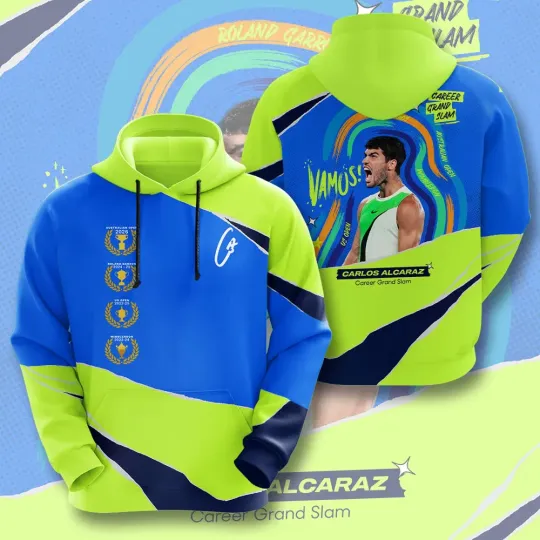 Discover Alcaraz Grand Slam Champion 3D Apparel, Gift For Fans