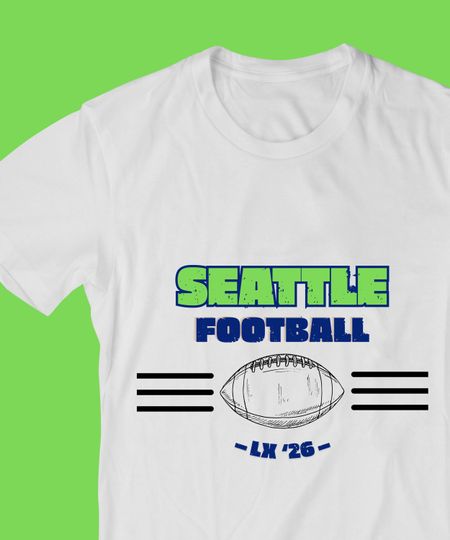 Discover Seattle Seahawks Football T-Shirt | Vintage Football, Super Bowl LX