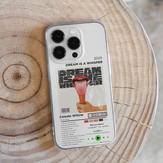 Discover Custom Music Album Clear iPhone Case | URI Direct Link To The Album | Transparent Personalized Cover