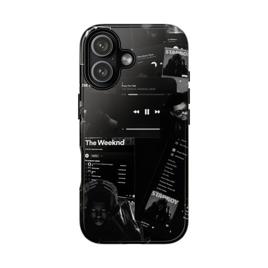 Discover Dark Music Collage Phone Case | Album Art Design