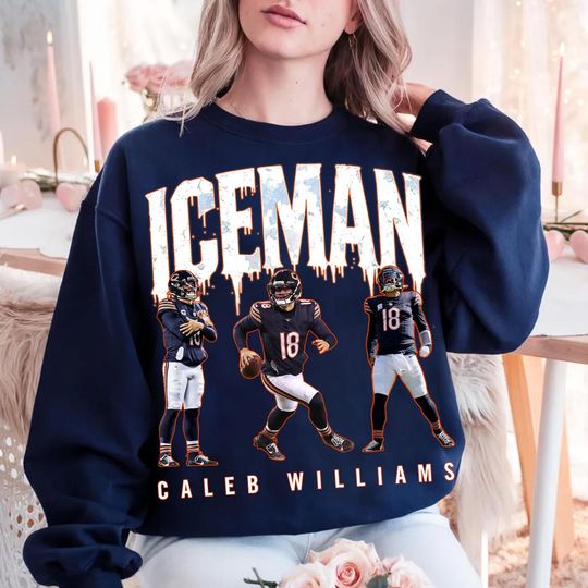 Discover Williams Chicago Ice Man Football Sweatshirt, Chicago Football Vintage 90s Shirt, Vintage Sport Tee, Retro American Football Bootleg