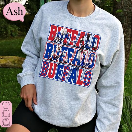 Buffalo Football Shirt, Game Day Apparel, Sunday Football Season, Trendy Fan Gift, Game Day Shirt, Team Crewneck, Buffalo Fan Gear