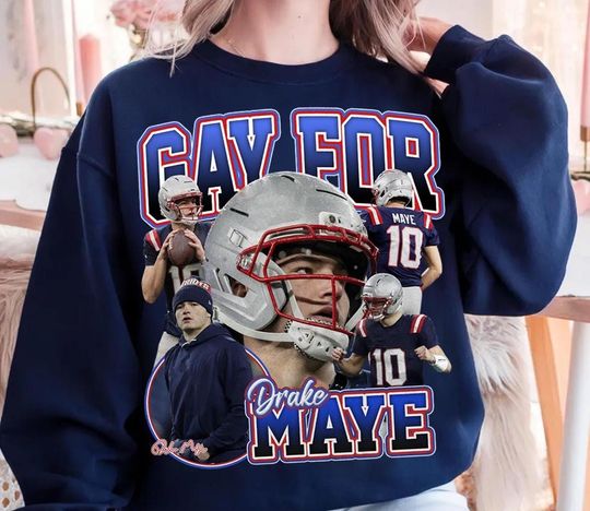 Discover Gay For Maye Sweatshirt, New England Football T-shirt, I Love Maye Football Fan Shirt, Maye Football Bootleg Gift