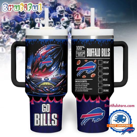 Buffalo Football Team Bills 40oz Tumbler with Handle