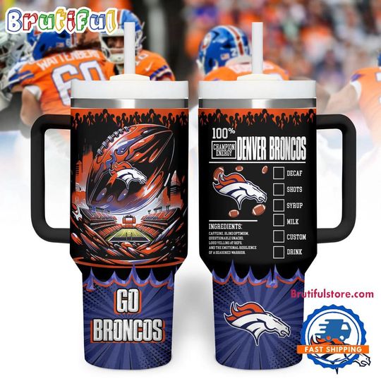 Denver Football Team Broncos 40oz Tumbler with Handle