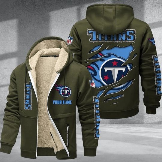 Tennessee Titans Hoodie Zip Velvet Coat