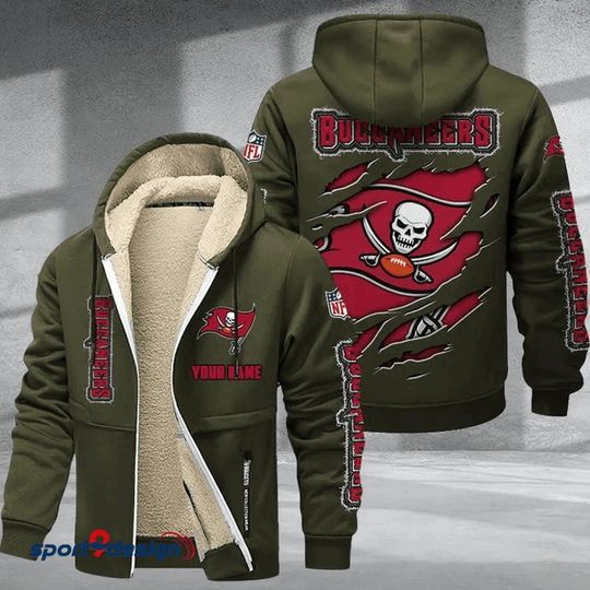Tampa Bay Buccaneers Hoodie Zip Velvet Coat